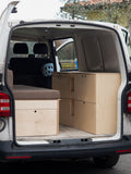 modulo van storage xl e divano letto a pettine per van