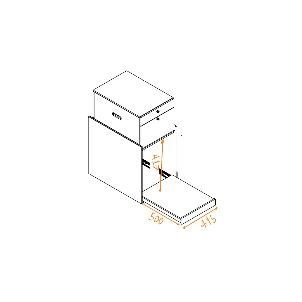 Sliding fridge van life_camping_made in italy