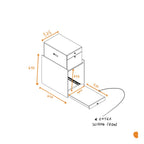 cucina allestimento misure con sliding fridge conversione van camper