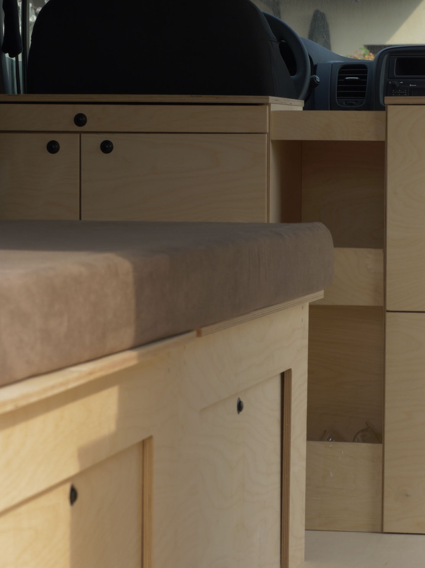 divNo letto e storge xl camperizzare furgone porta bottiglie