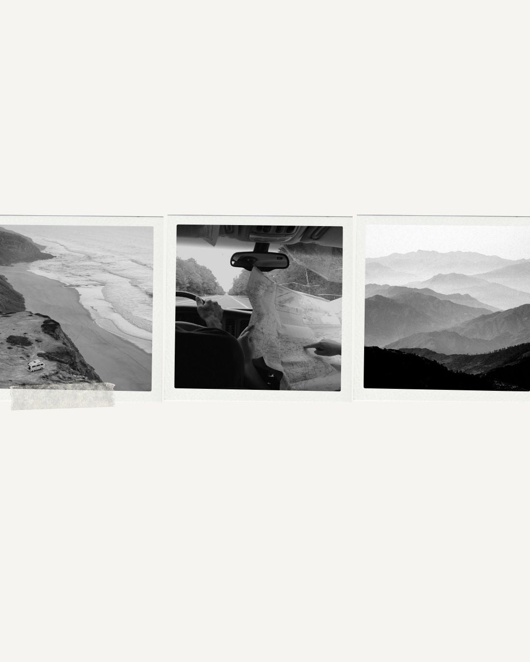 Persona in viaggio con cartina in mano accanto al van, immagine header della sezione Moduli Nom Outdoor dedicata alla camperizzazione modulare.