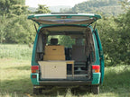 Cook Kit Nom Outdoor installato su Volkswagen T4 camperizzato, cucina modulare in compensato di betulla per furgone