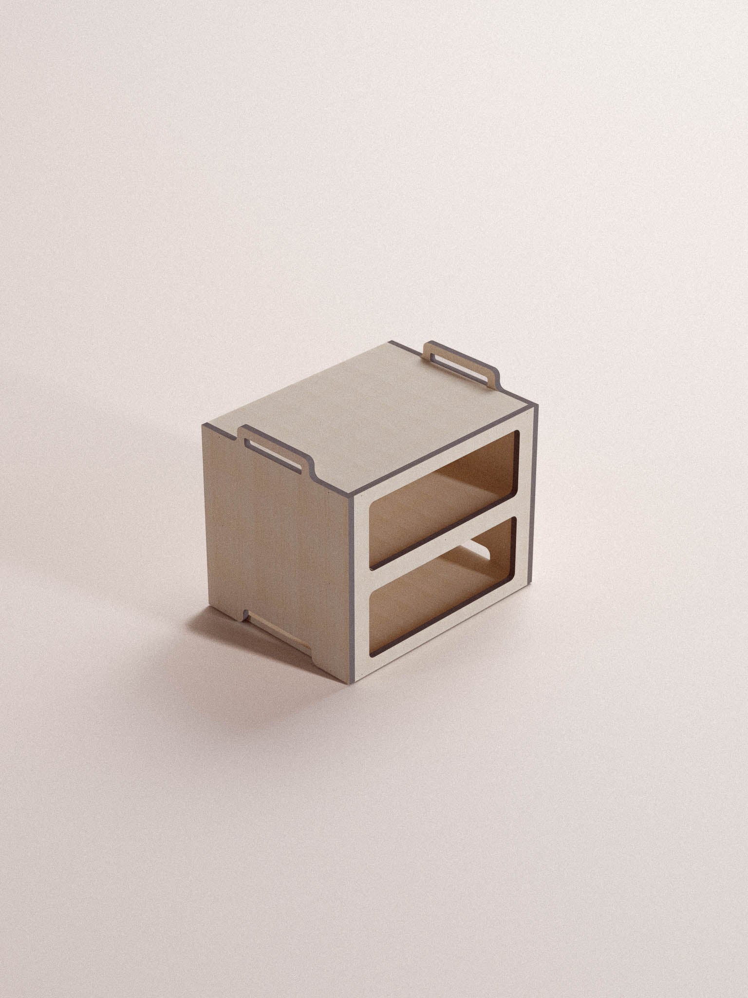 Totem Hide Nom Outdoor in still life su sfondo neutro, modulo nicchia multifunzione per camperizzazione van compatibile con sistema Totem.