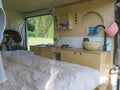 mobile van conversione porta oggetti e lavabo, spazioso e bello